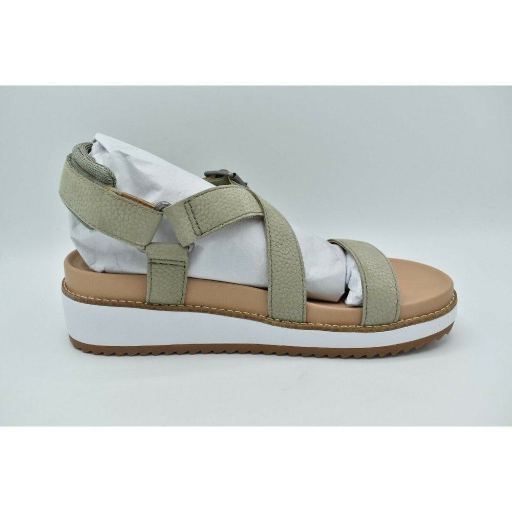 Lucky Brand Women Size 8 M Idenia Wedge Seagrass Embossed Nubuck Sandals Shoes - Picture 6 of 10